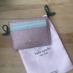 Kate Spade Pink Glitter Card Holder